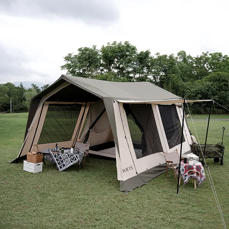 屋外の二重層ポータブルトンネルテント