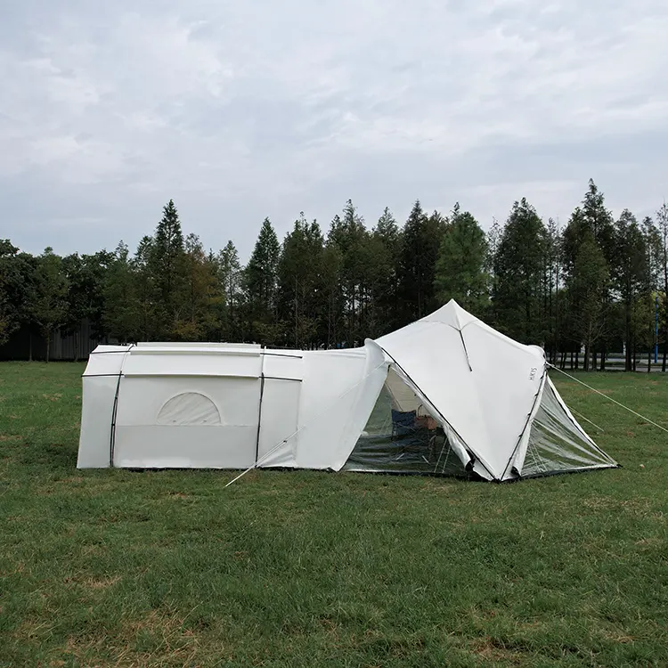 肥厚した雨プルーフポータブルリッジトンネルテント